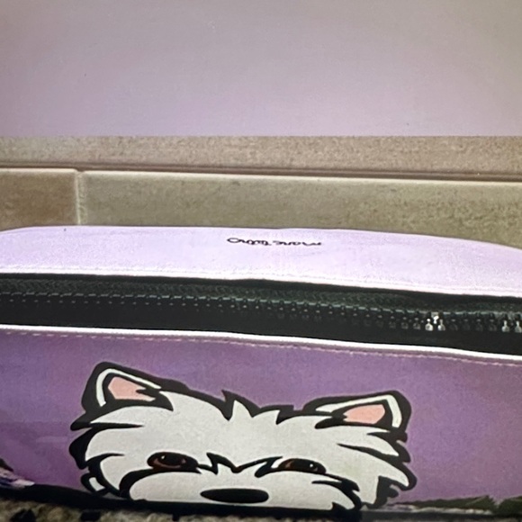 Marc Tetro Lavender Dog Print Travel Pouch - Picture 4 of 9